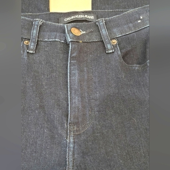 Calvin Klein Womens High Rise Skinny Jean Dark Indigo Blue - Size 6 / 28 - Picture 4 of 12